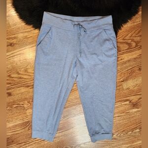 Eddie Bauer Heathered Blue Cropped Cozy Camp Joggers Women's Size M